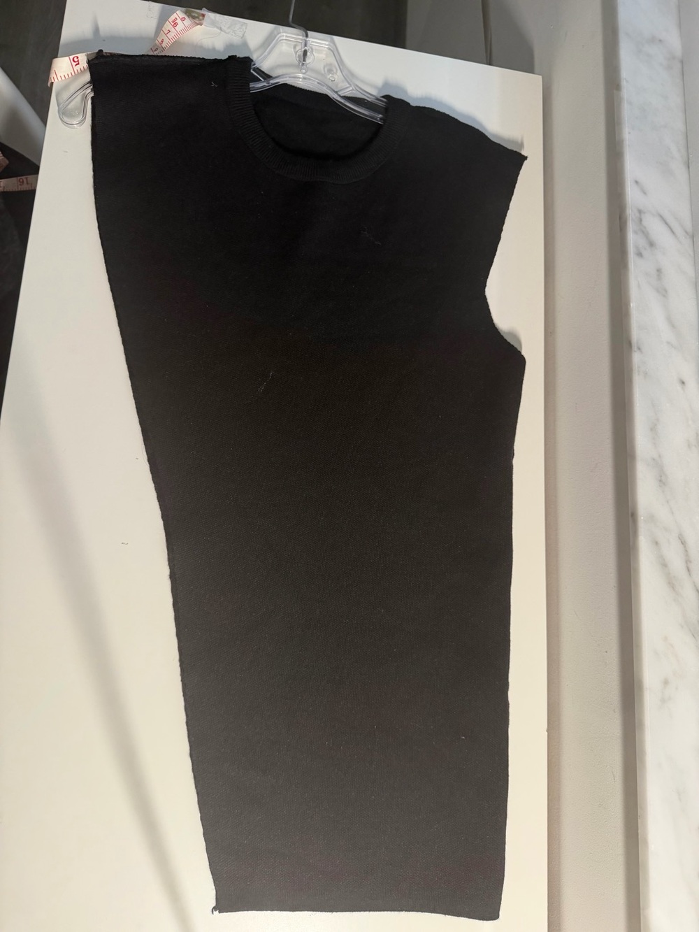 Black Asymmetrical Draped Open-Side Sleeveless Longline Tunic Vest 76 CM - Picture 8 of 8